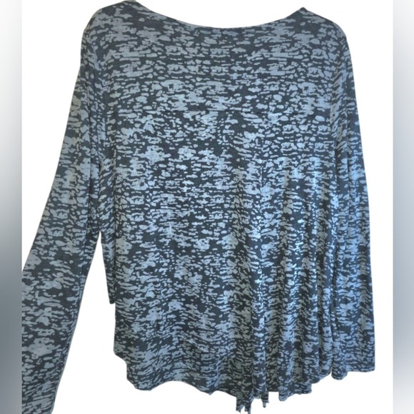 Sundance Burnout Layered Top Whitney Pullover Blue Sz Large Long Sleeve Shirt - Picture 10 of 16